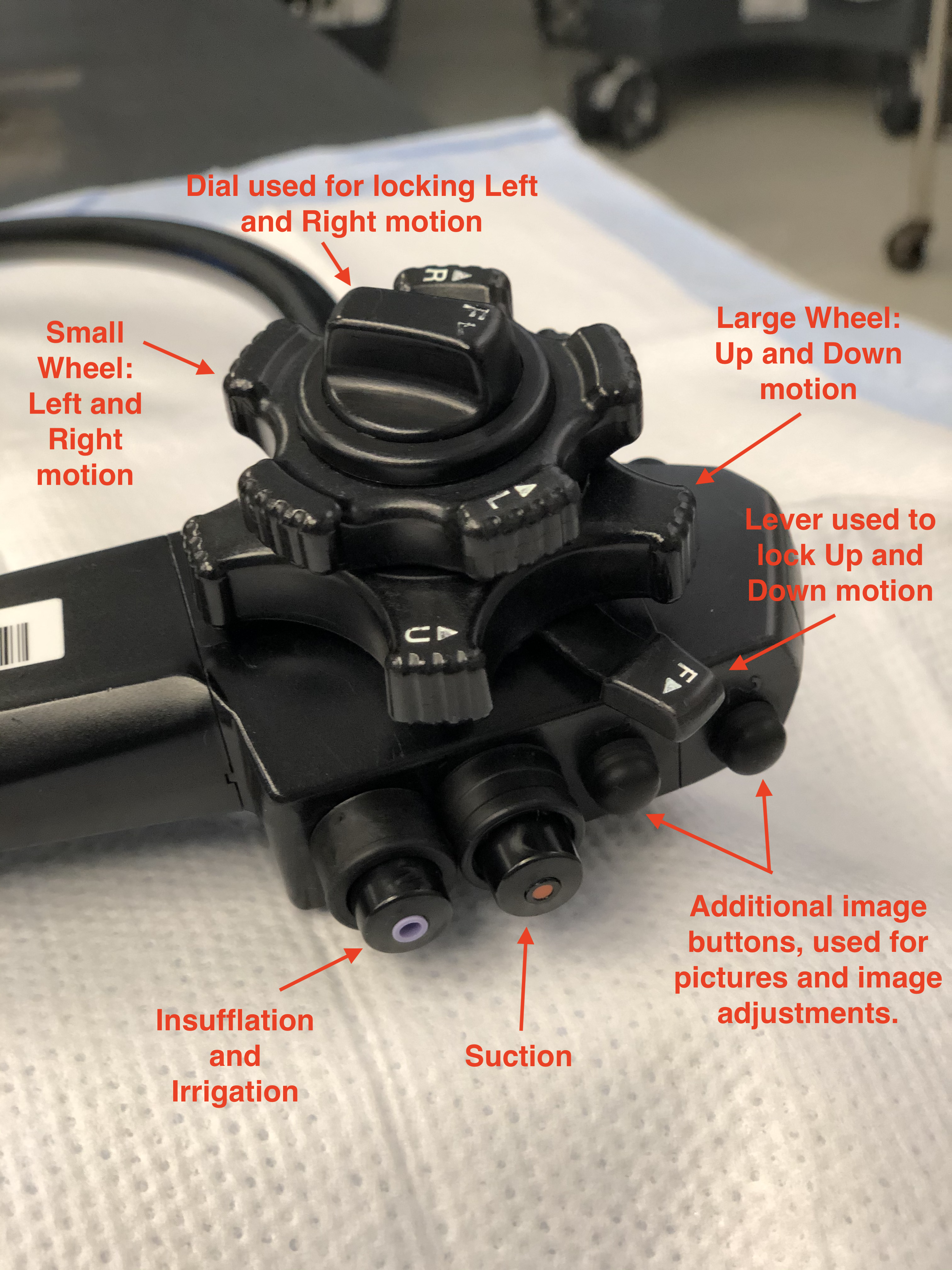 Colonoscope parts and components description