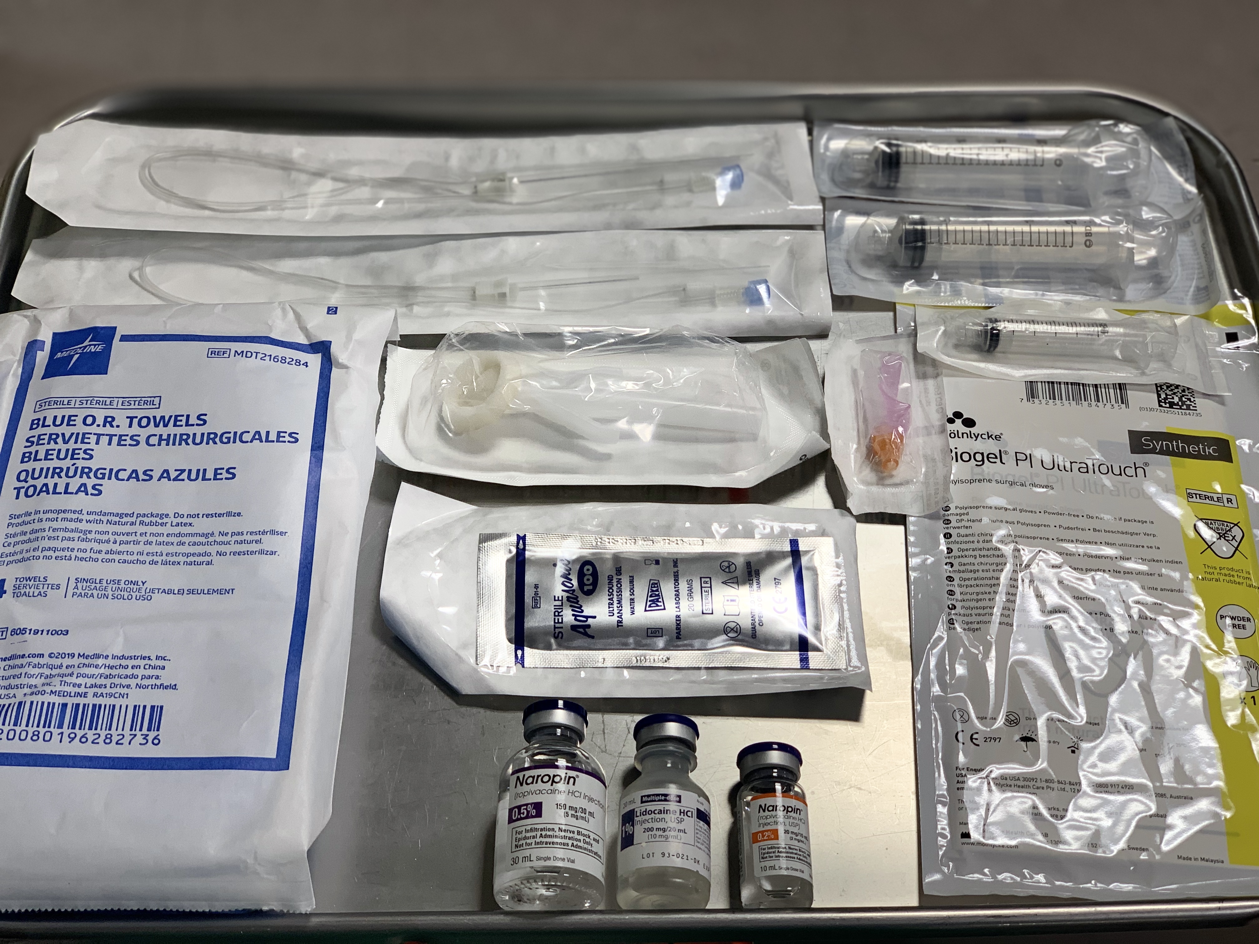 <p>Regional Anesthesia Tray for TAP Block