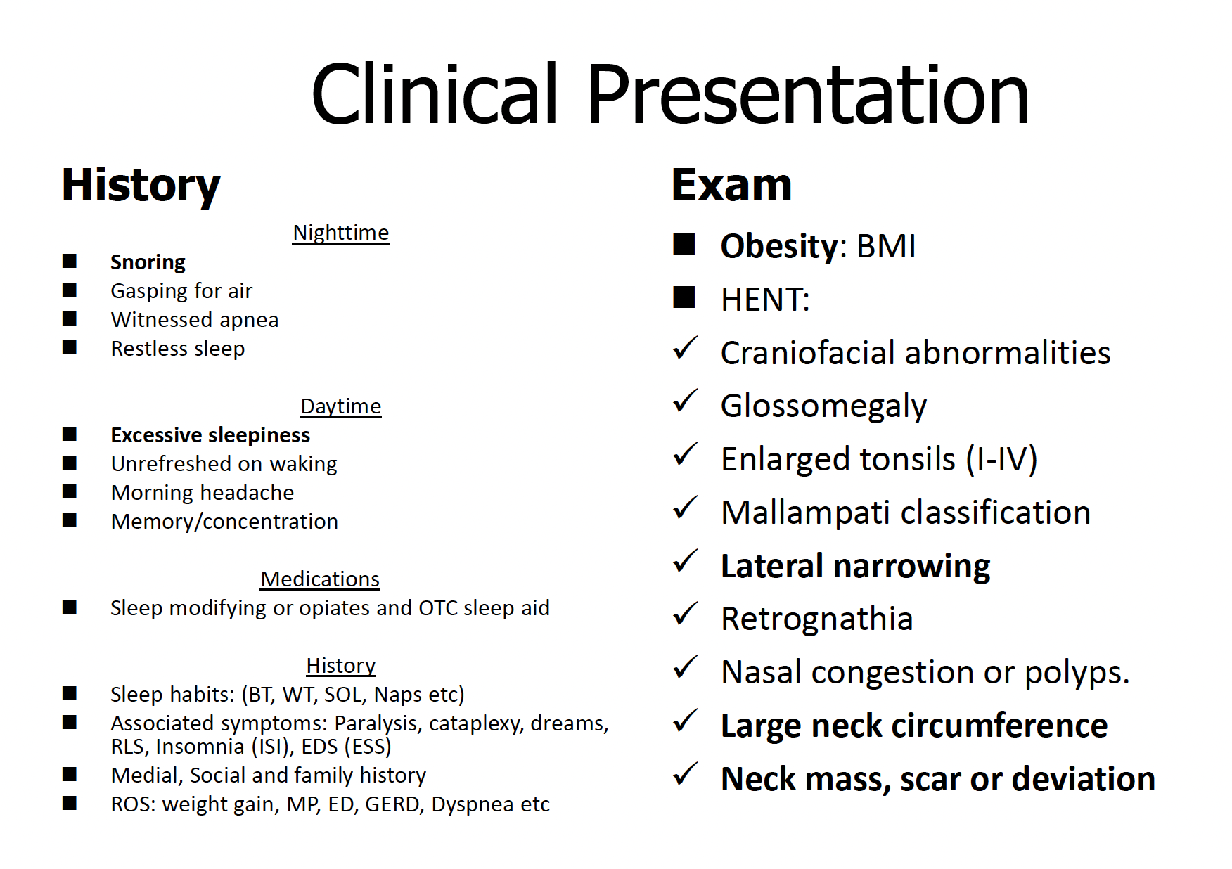 <p>Sleep Apnea Clinical Assessment