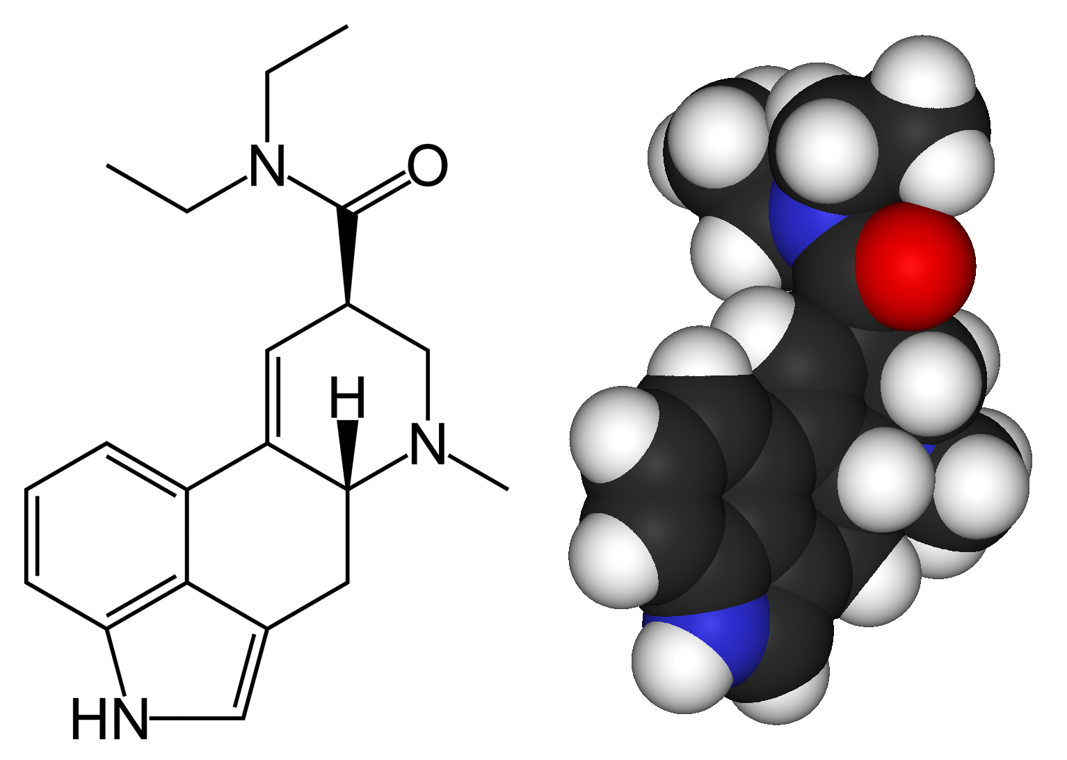 <p>Chemical Structure of LSD</p>